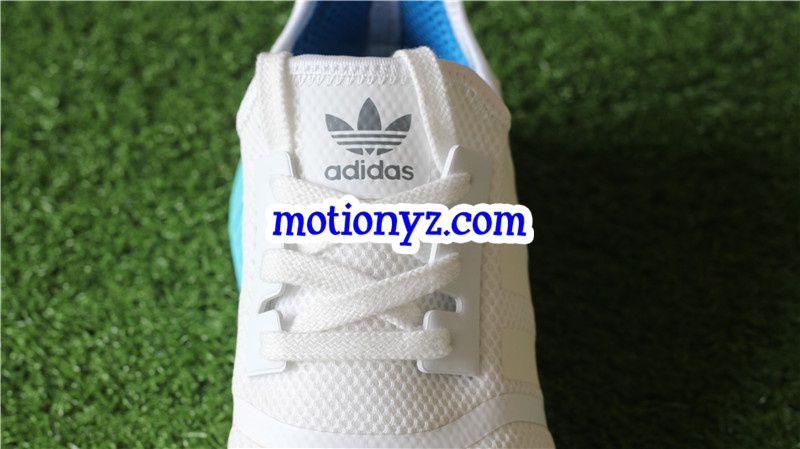 Real Boost Adidas NMD R1 White Blue Glow